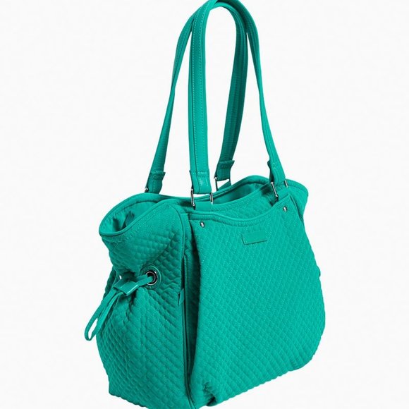 Vera Bradley Glenna Satchel Peacock Blue - Picture 2 of 4